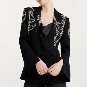 Cinq a Sept RHINESTONE CHAIN CHEYENNE BLAZER